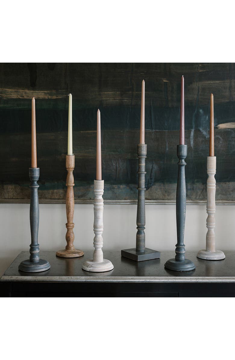 CG Hunter Tapered Candle Holder, Dark Grey Wood, Alternate, color, Dark Grey