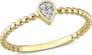 DELMAR Diamond Accent Teardrop Ring - 0.03ct.