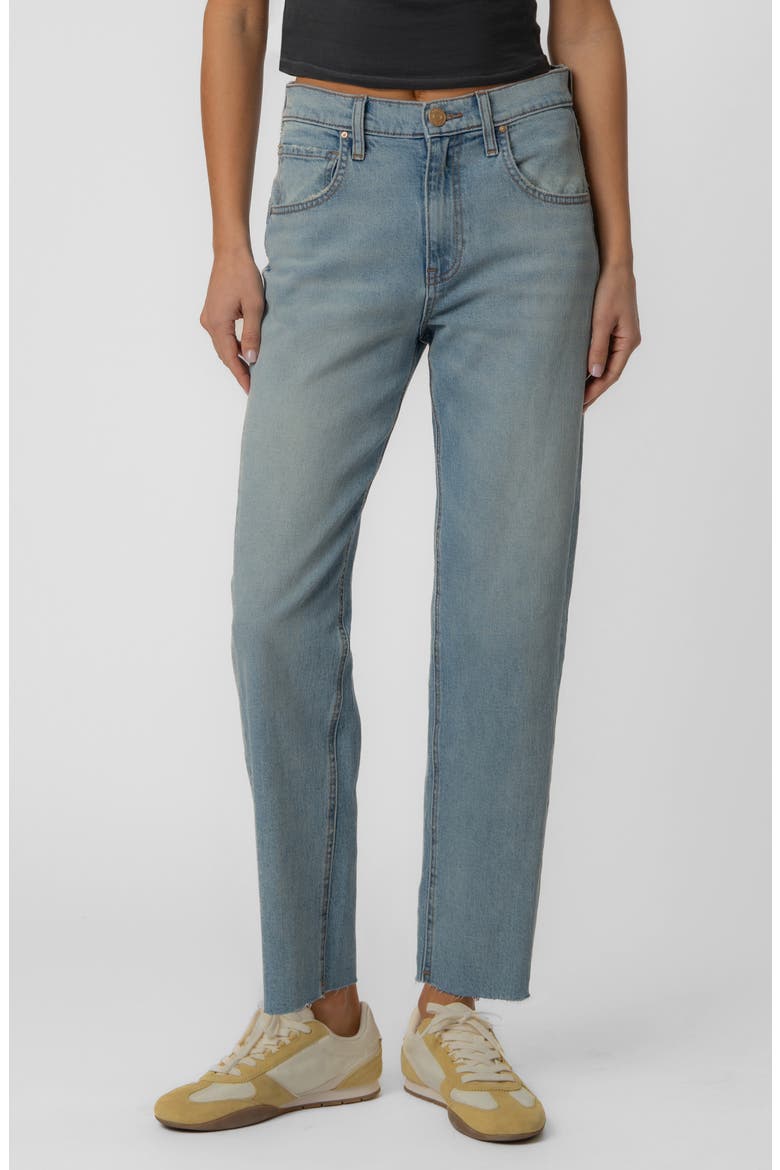 Kit High Waist Baggy Straight Leg Jeans, Main, color, INVITE