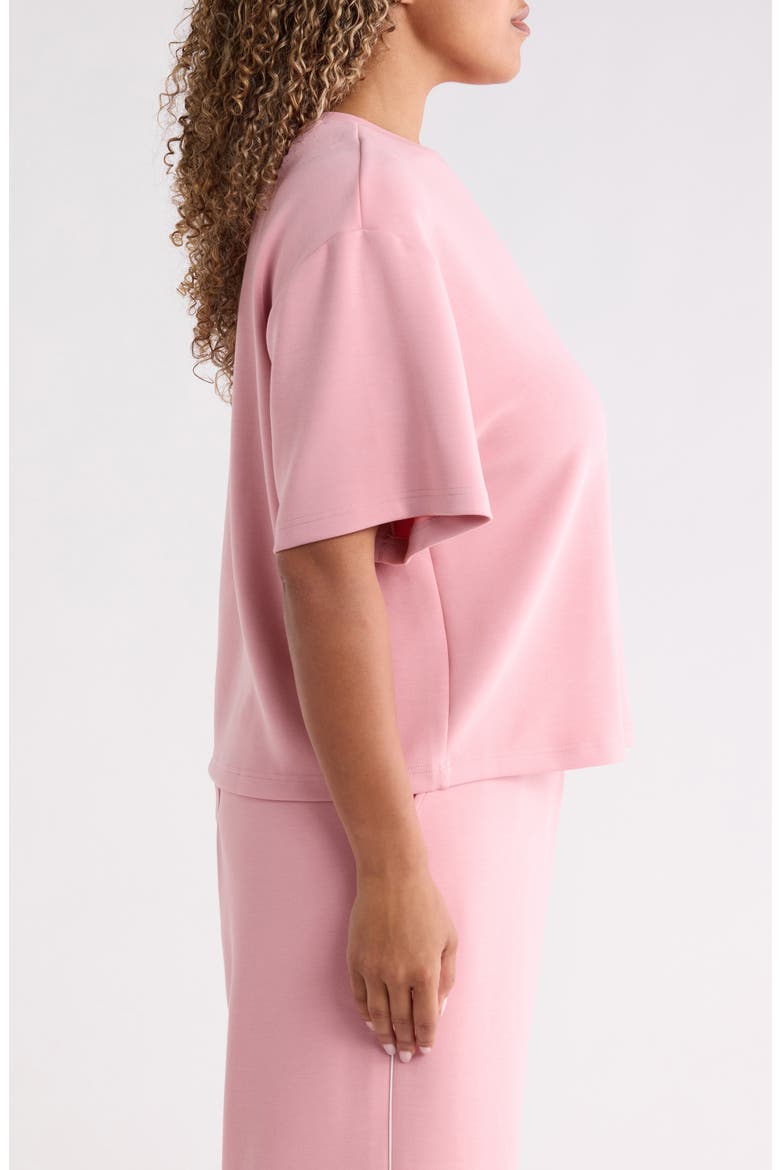 Knit Drop Shoulder T-Shirt, Alternate, color, BLUSH