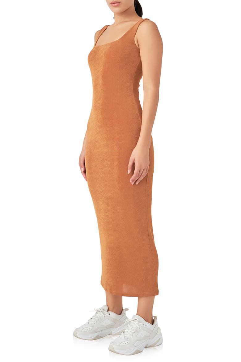 Sleeveless Woven Dress, Alternate, color, CAMEL