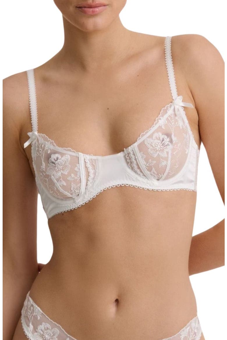 Jojo Embroidered Mesh Thong, Main, color, WHITE