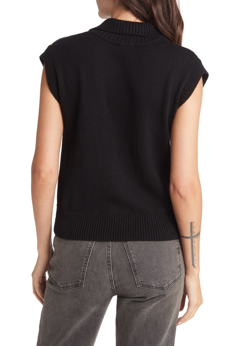 Rails Bodhi Short Sleeve Cotton & Cashmere Half Zip Sweater, Alternate, color, 