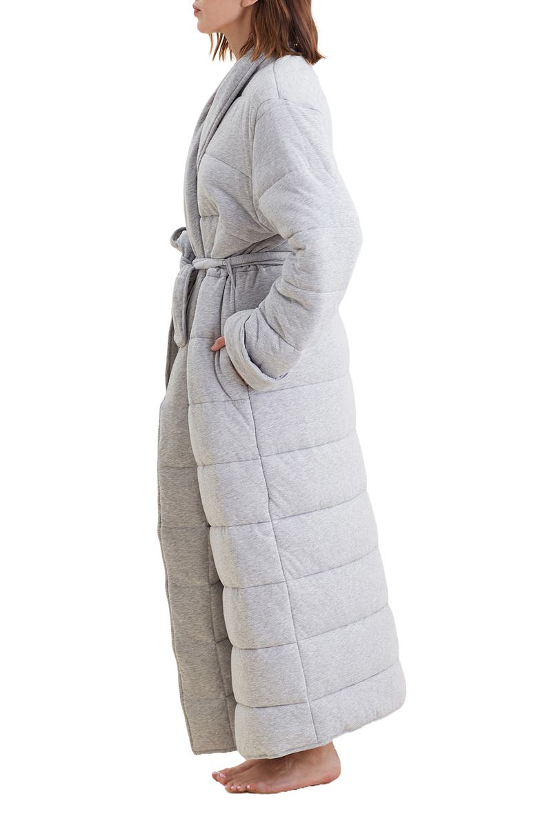 Papinelle Cuddle Puffa Quilted Cotton Robe, Alternate, color, 
