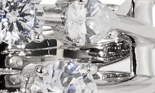 Nadri Hollywood Multi Row Cubic Zirconia Ring In Silver