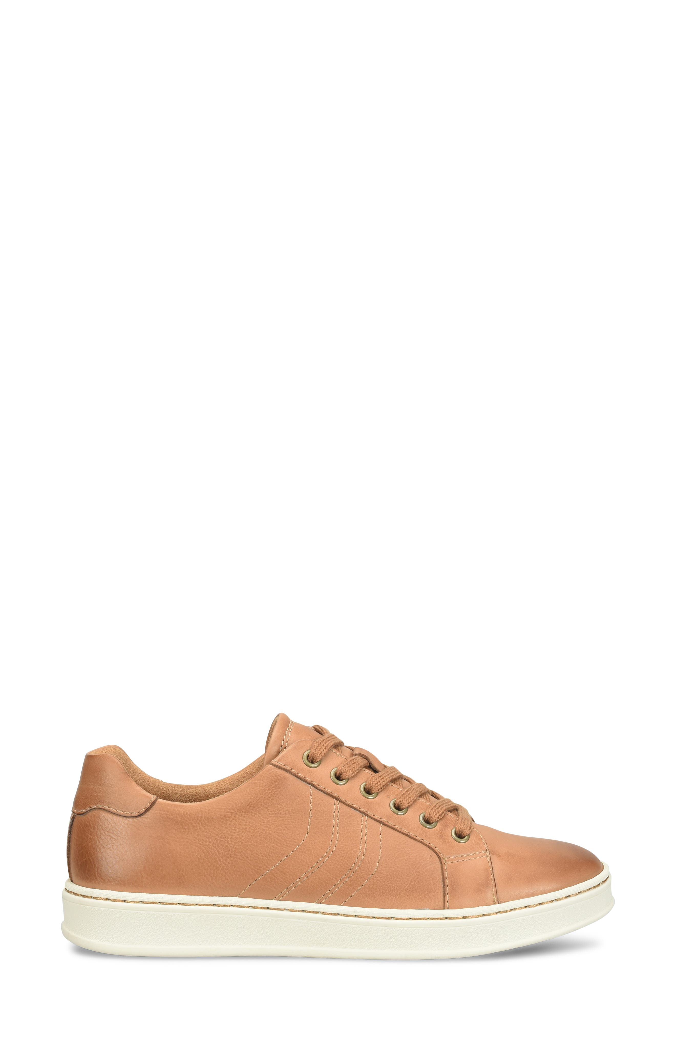Amina Leather Sneaker, Alternate, color, NATURAL LEATHER