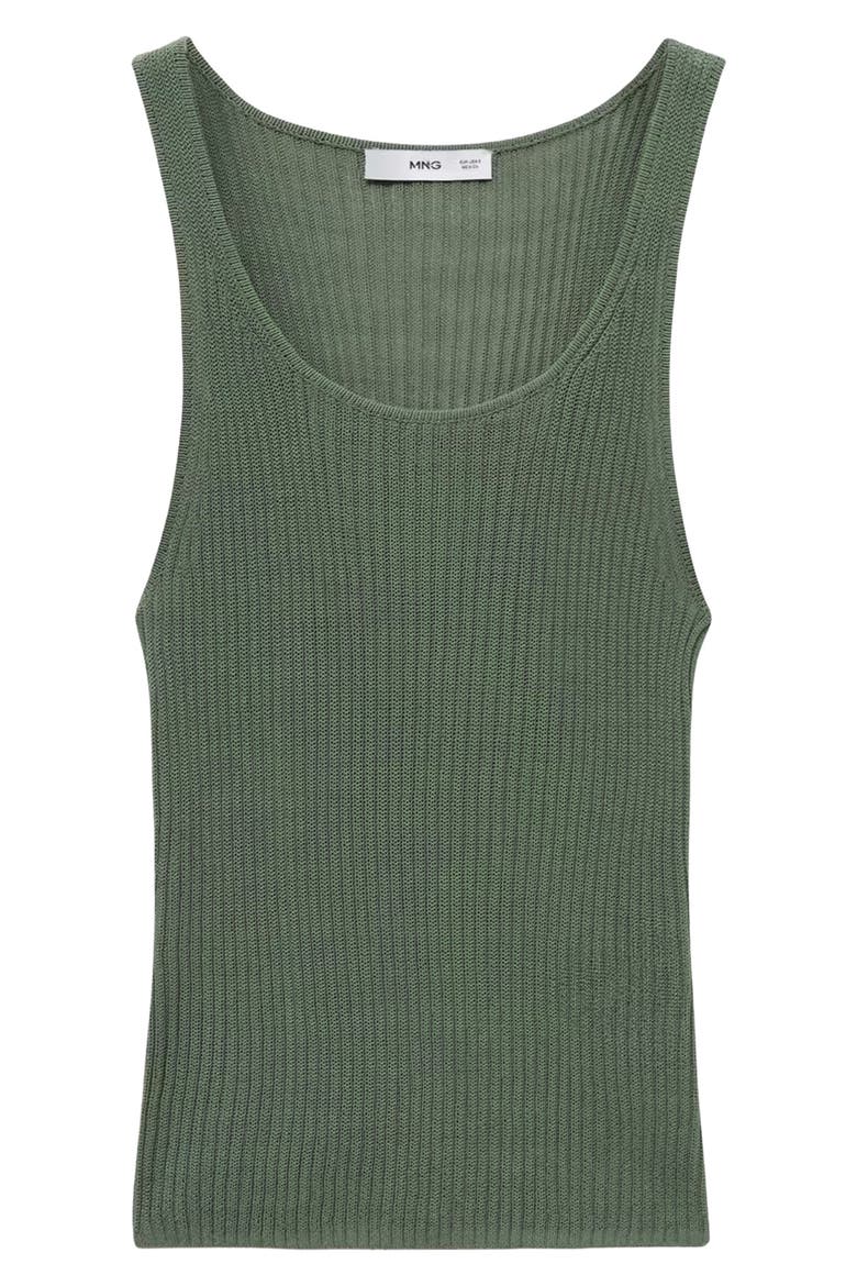 Chunky Rib Sweater Tank, Main, color, GREEN