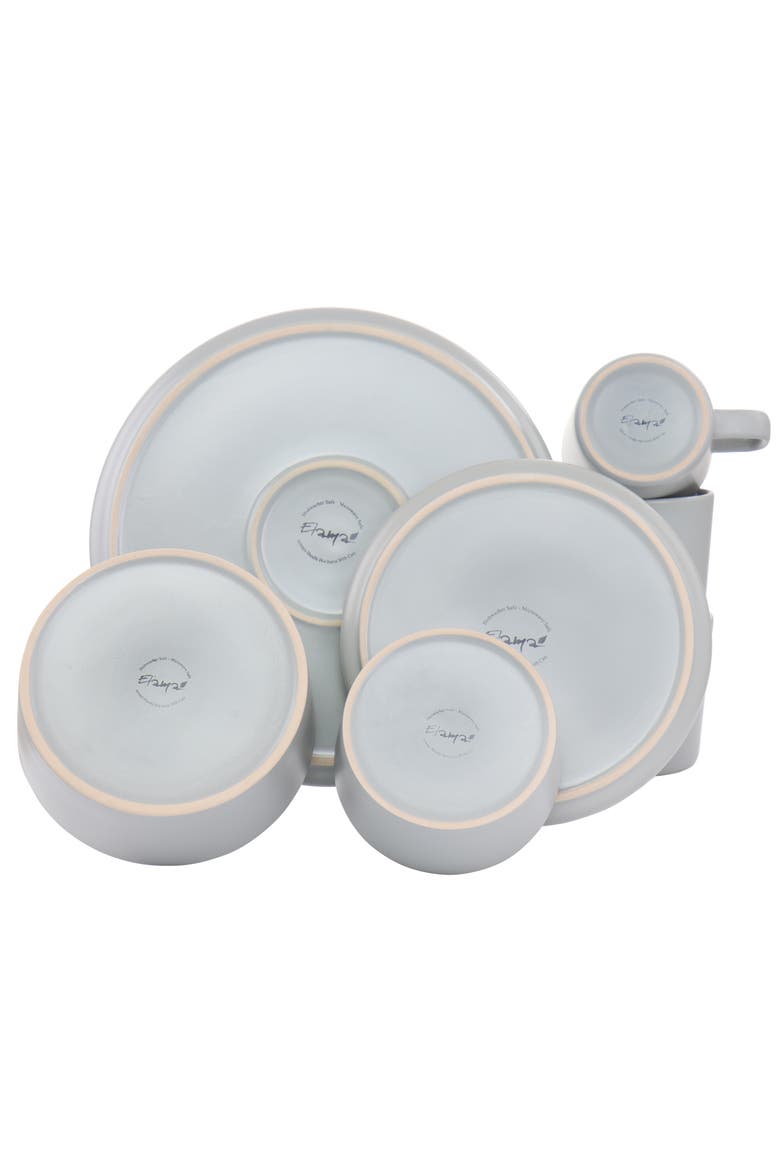 Luxmatte Light Grey 20 Piece Dinnerware Set, Alternate, color, Grey
