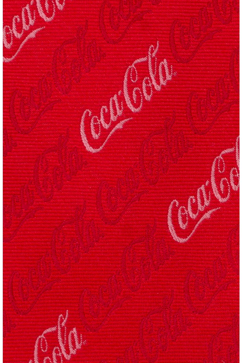 Coca-Cola® Logo Red Silk Blend Tie, Alternate, color, RED