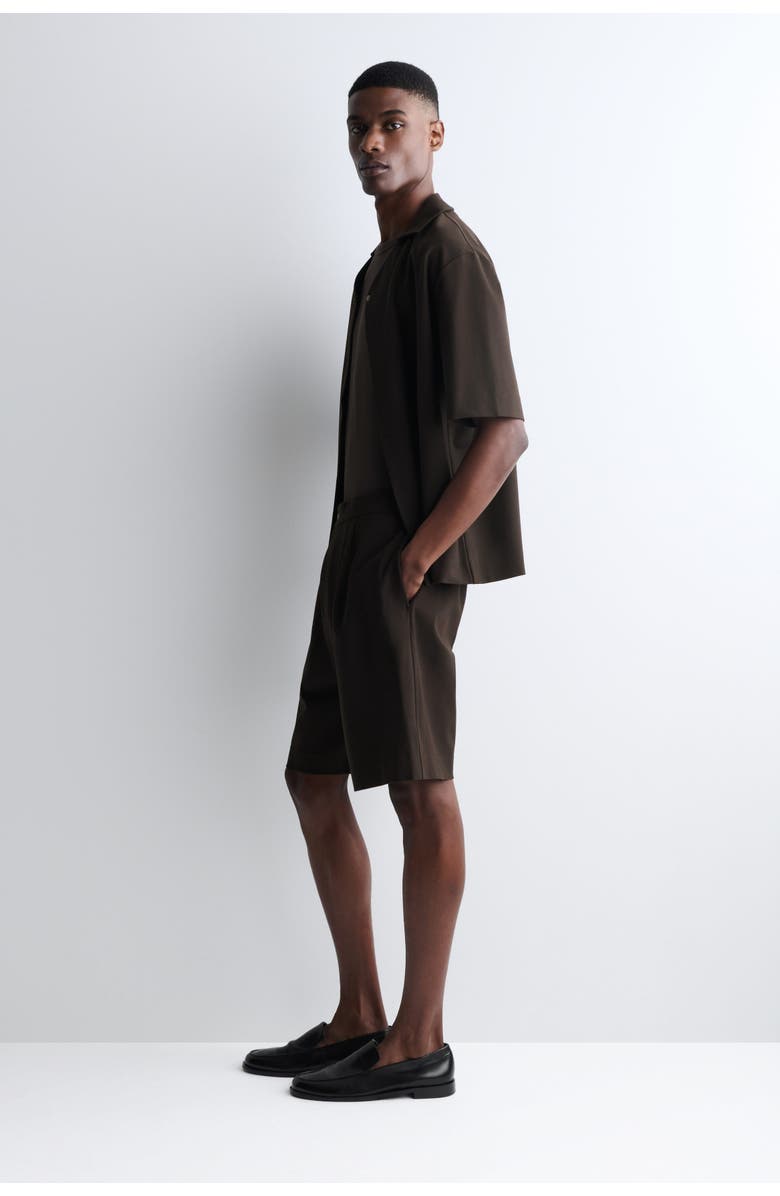 COS Milano-jersey Shorts, Alternate, color, Brown