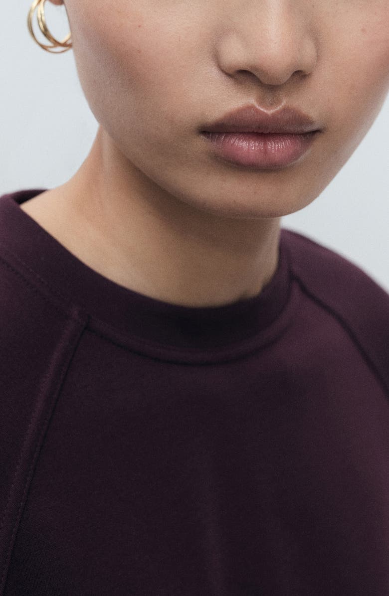 MANGO Florida Sweatshirt, Alternate, color, Burgundy