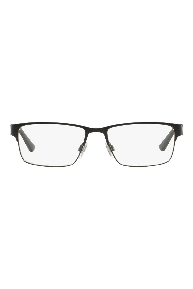54mm Rectangular Optical Glasses, Main, color, MATTE BLACK