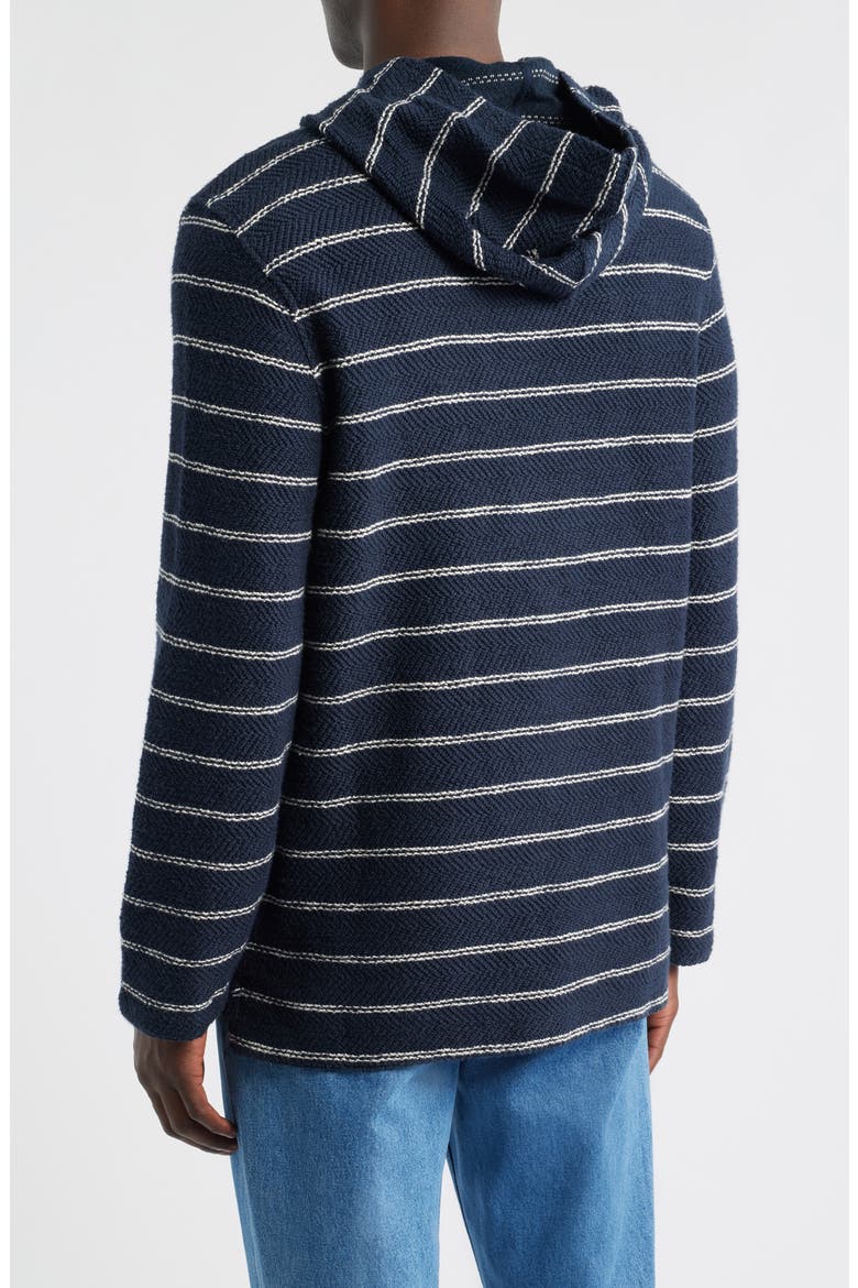 Whitewater Stripe Organic Cotton Blend Hoodie, Alternate, color, NAVY POINT STRIPE