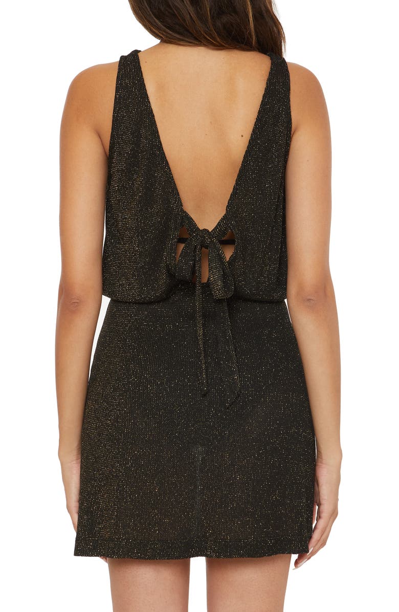 Becca Gilded Metallic Cover-Up Sheath Dress, Alternate, color, 