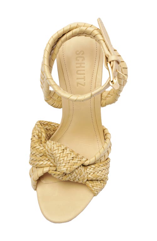 Shop Schutz Khari Ankle Strap Sanndal In Natural Nibs