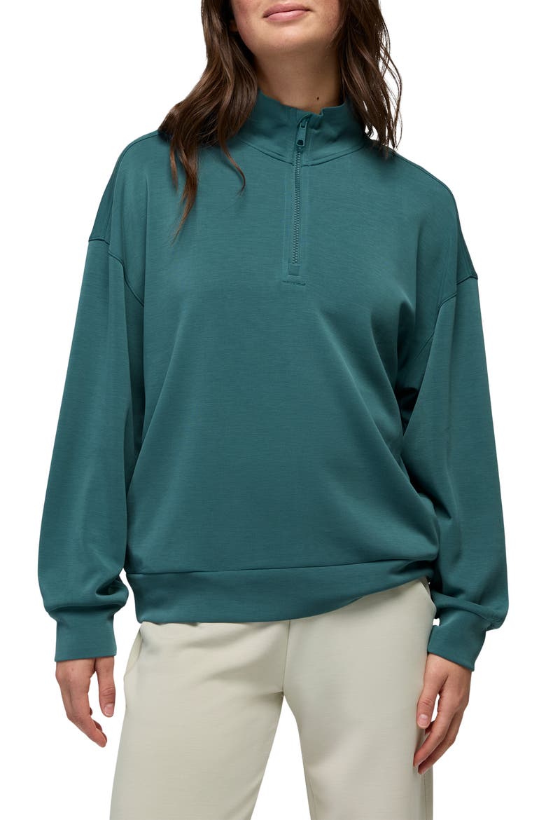 Shea Soft Relaxed Half Zip Pullover, Main, color, COAST