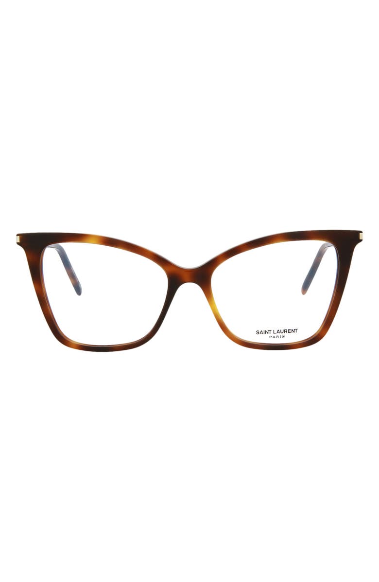 Saint Laurent 53mm Cat Eye Optical Frames, Main, color,