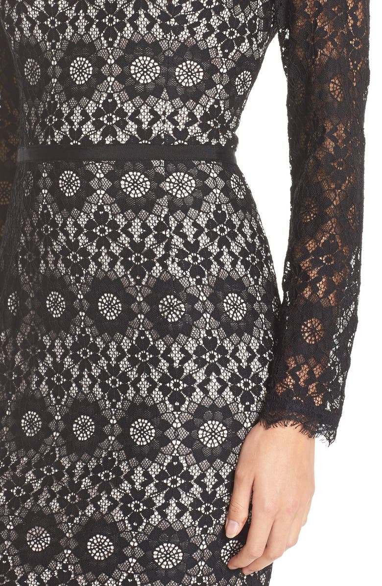 Maggy London Lace Sheath Dress, Alternate, color, 