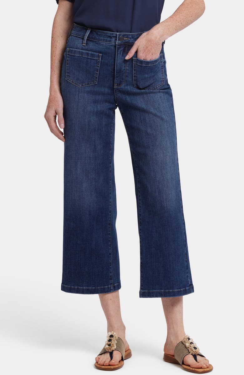 NYDJ Coco High Waist Crop Wide Leg Jeans, Main, color, Rio Rapids