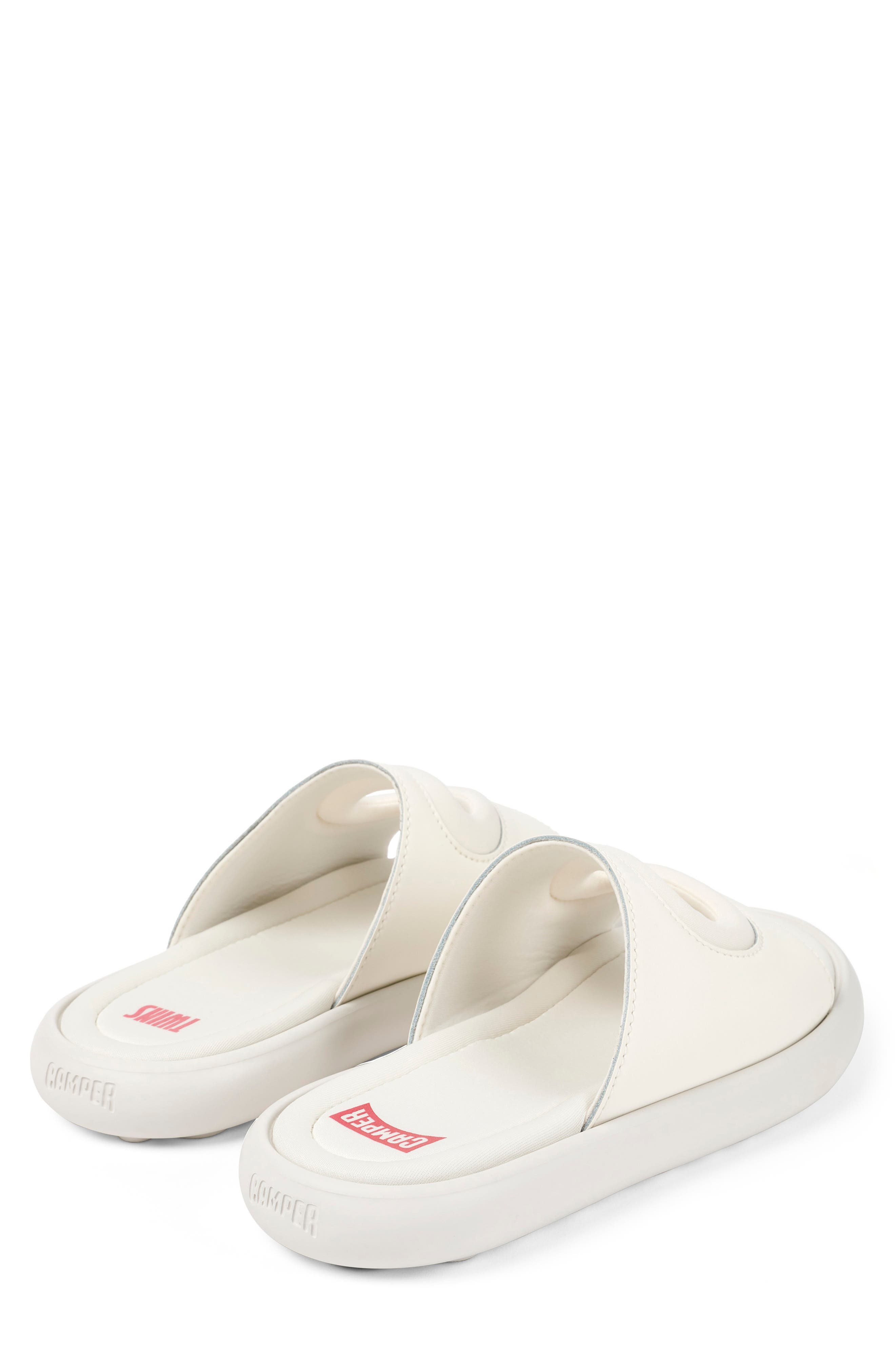 Camper Twins Slide Sandal, Alternate, color, White Natural