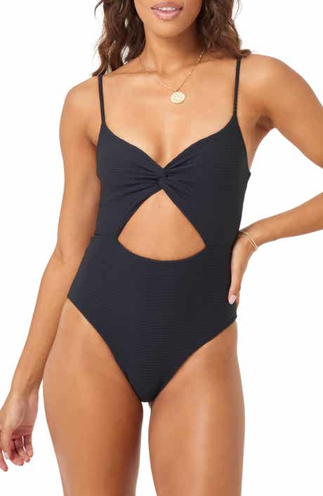 LSPACE Kyslee Twisted Cutout One-Piece Swimsuit