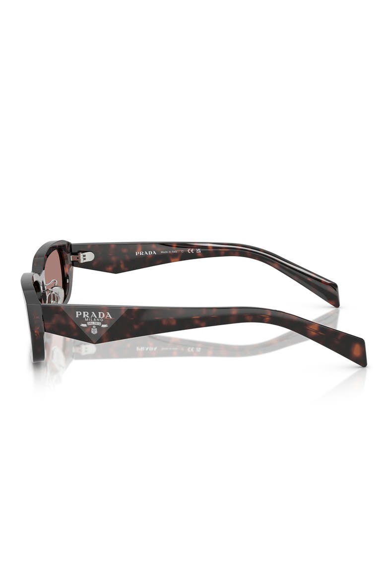 55mm Rectangular Sunglasses, Alternate, color, LITE BROWN