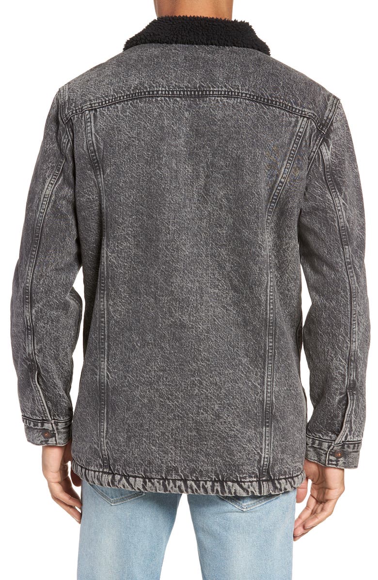 Levi's<sup>®</sup> Long Fleece Lined Trucker Jacket, Alternate, color, 