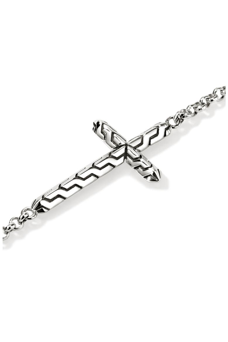 JH Essential Cross Bracelet, Alternate, color, SILVER