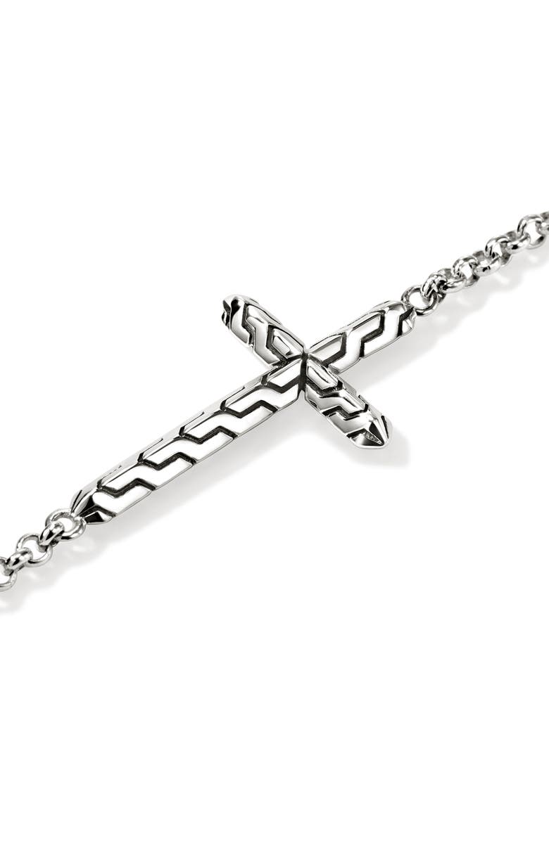 John Hardy JH Essential Cross Bracelet, Alternate, color, Silver