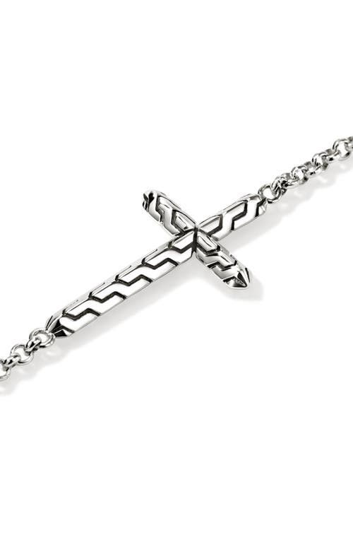 John Hardy Jh Essential Cross Bracelet In Silver