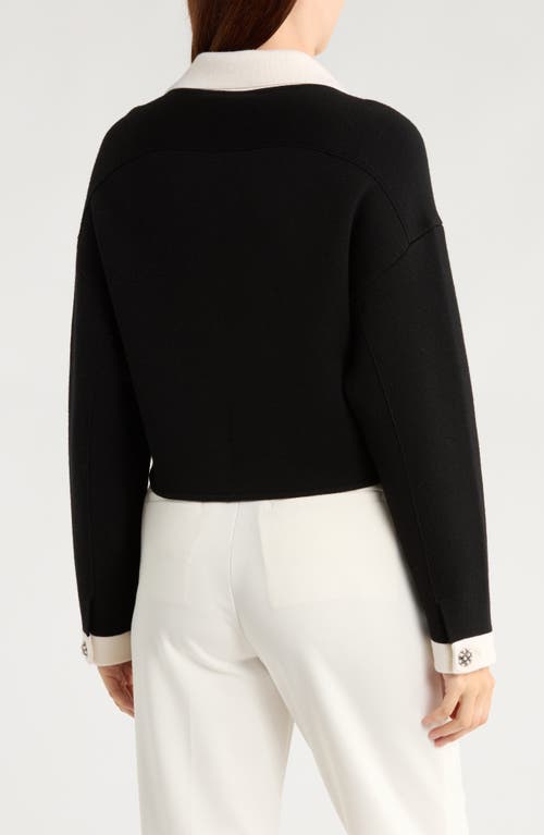 Alice And Olivia Verdell Cropped Knit Jacket In Multi