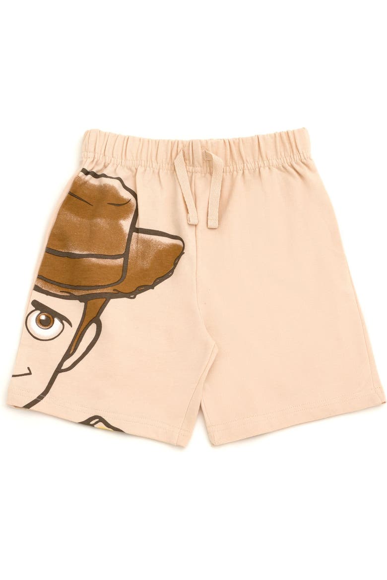Toy Story 2-Piece Hooded Tee and Shorts Set, Alternate, color, Buzz Woody Beige