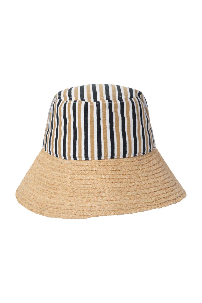 Montauk Stripe Bucket Hat, Main, color, Semolina