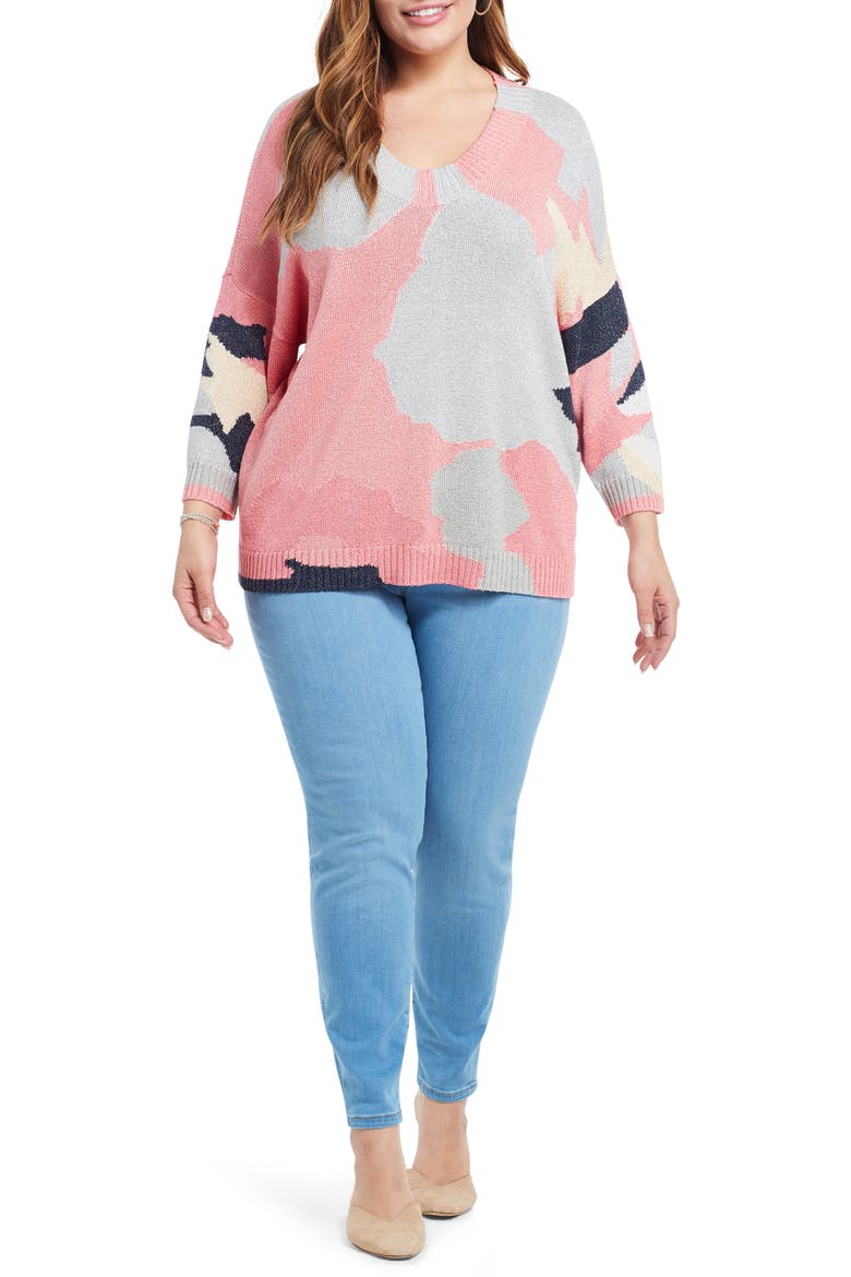 Citrus Splash Sweater, Alternate, color, PINK MULTI