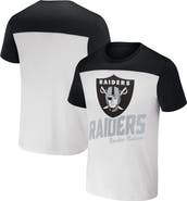 NFL X DARIUS RUCKER Men's NFL x Darius Rucker Collection by Fanatics White/Black Las Vegas Raiders Colorblocked T-Shirt