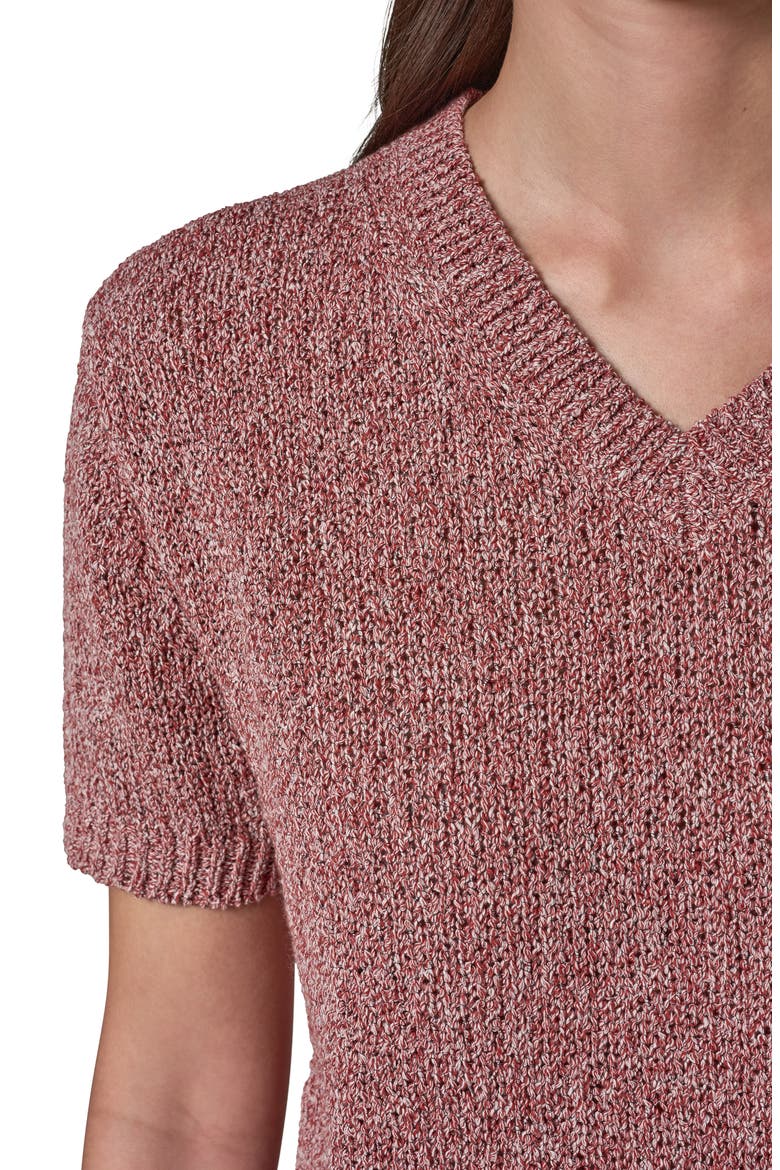 Cotton Blend V-Neck Sweater, Alternate, color, SUNBAKED MULTI
