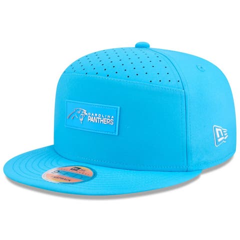 Men's New Era Blue Carolina Panthers 2025 Sideline Split Panel 9FIFTY Snapback Hat
