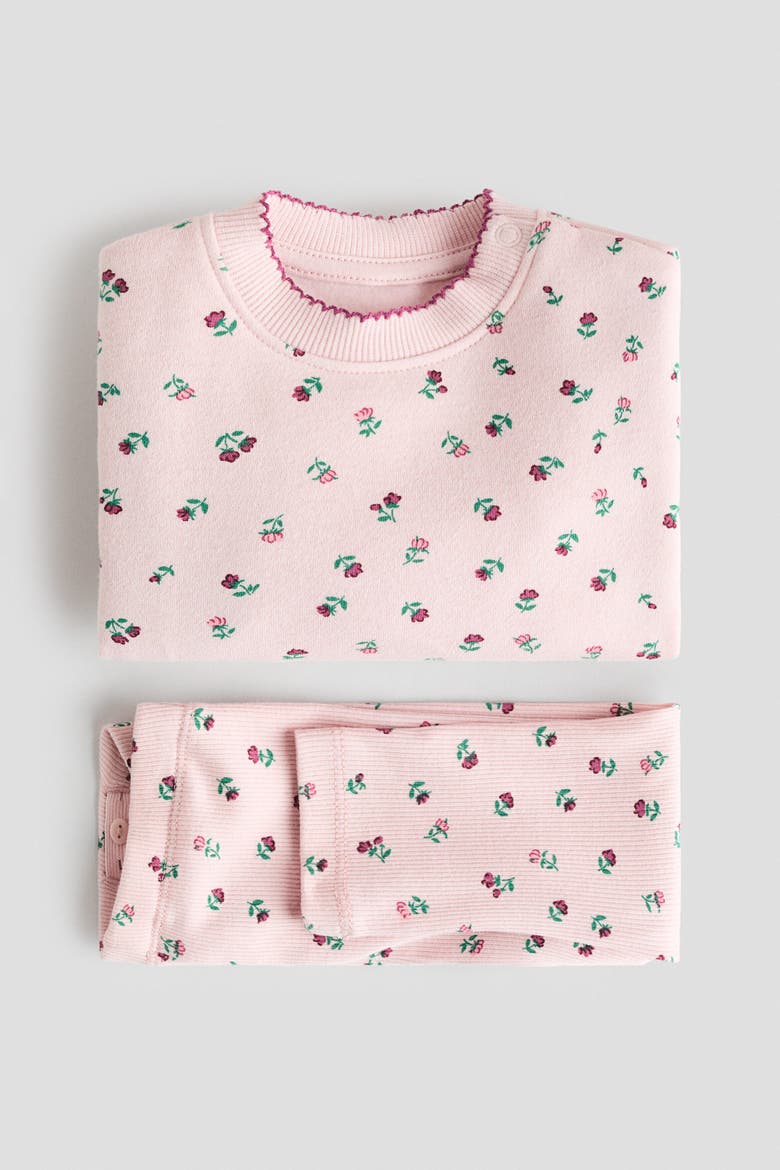 2-piece Sweatshirt And Leggings Set, Alternate, color, Light pink/floral