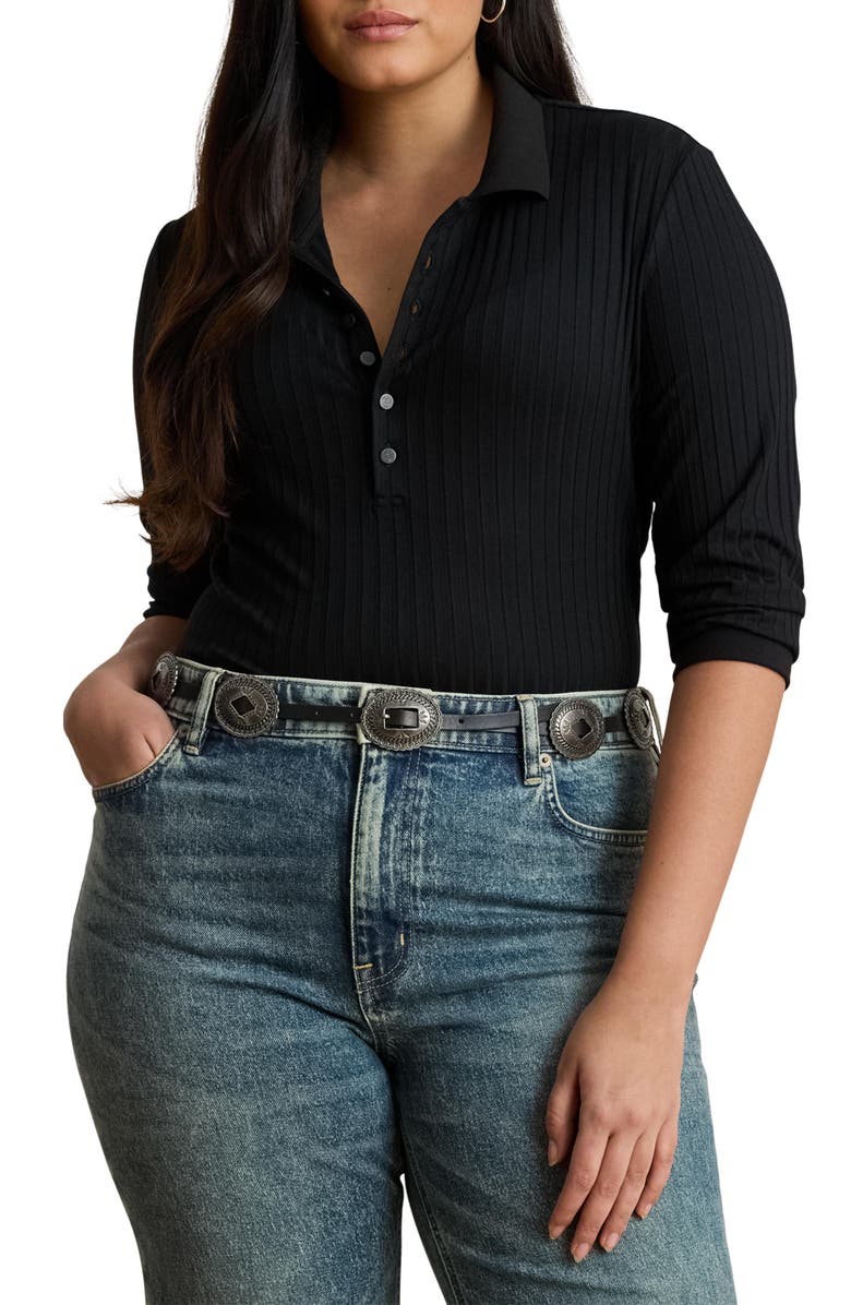 Lauren Ralph Lauren Wide Rib Polo Shirt, Main, color,