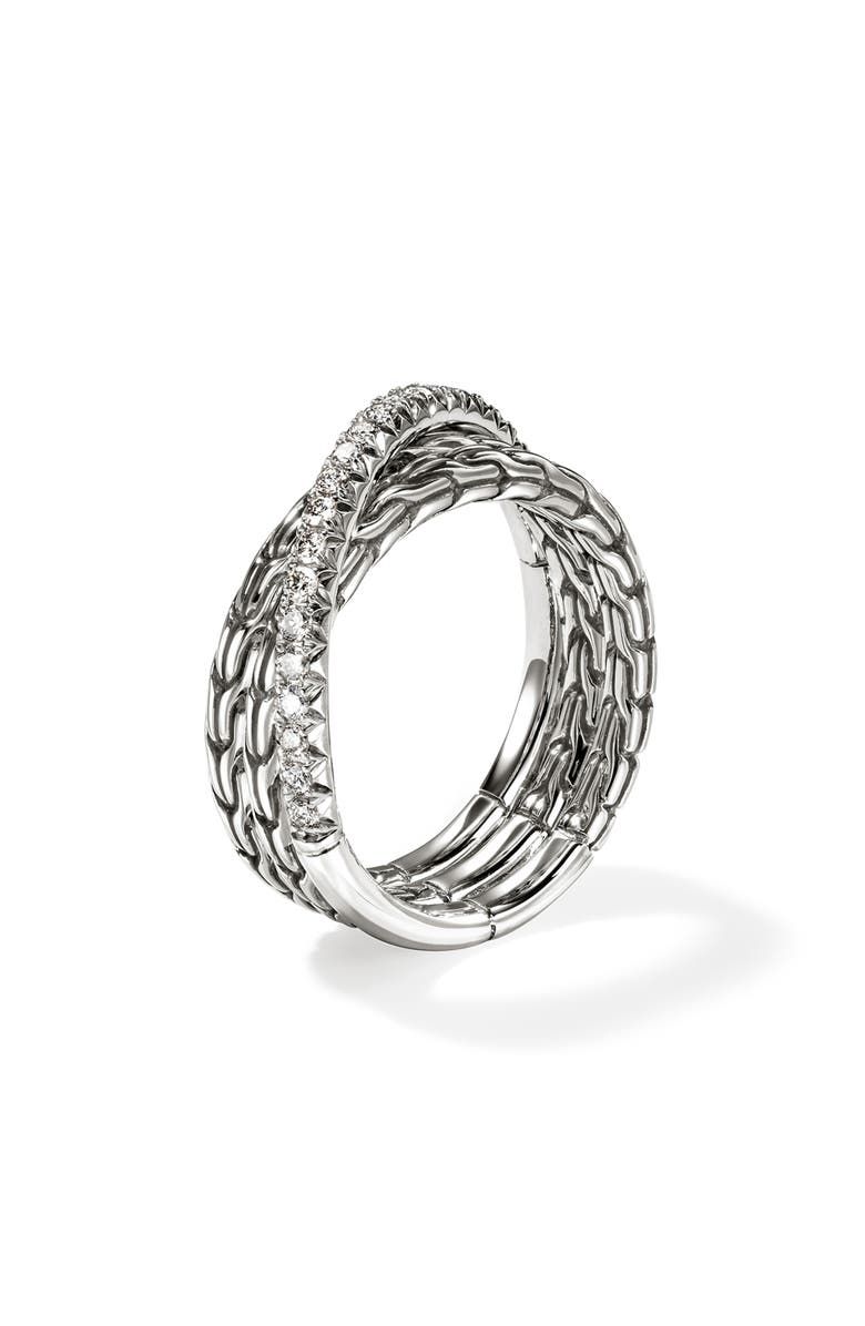JH Essential Diamond Pavé Crossover Ring