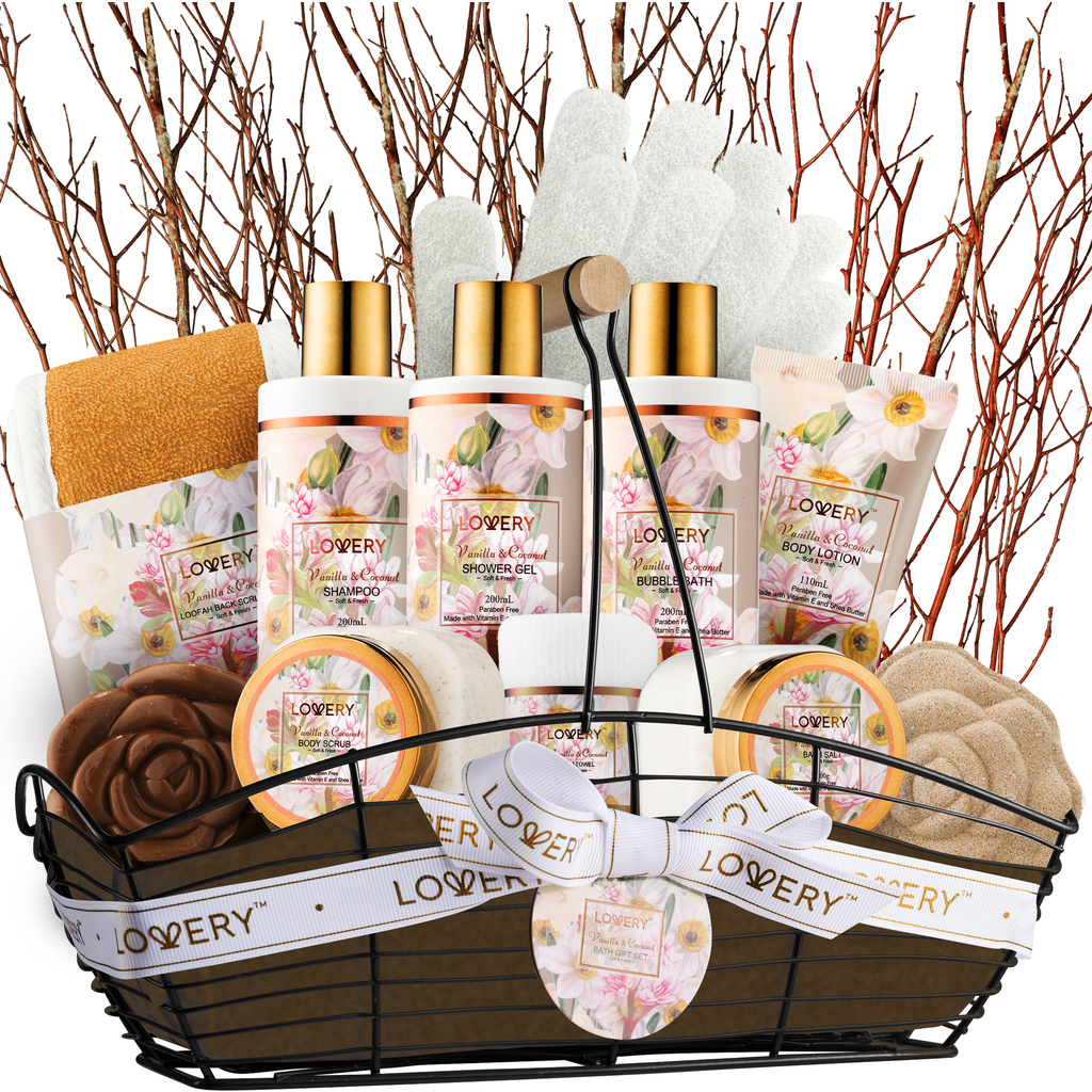 Lovery Vanilla Coconut Home Spa Gift Basket