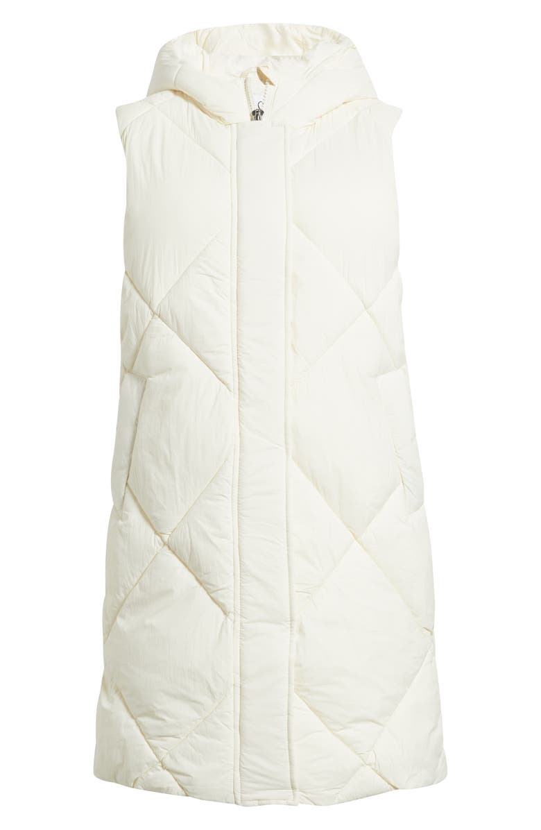 Sam Edelman Quilted Hooded Puffer Vest, Alternate, color, Modern Ivory