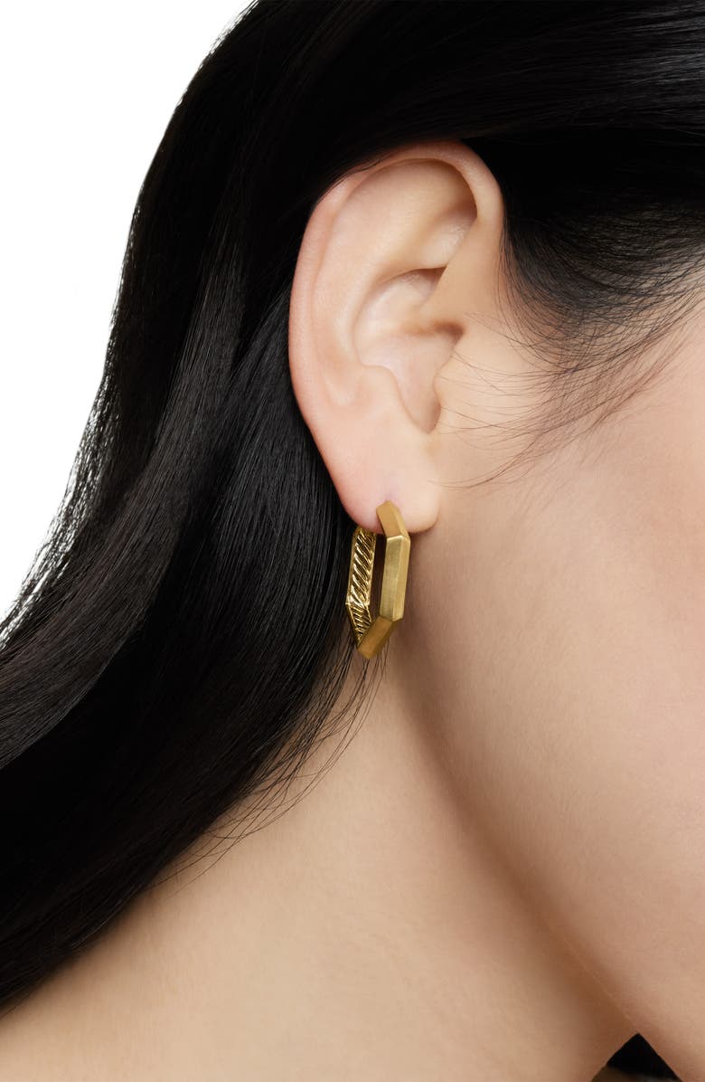 David Yurman Bold Hexagon Hoop Earrings, Alternate, color,
