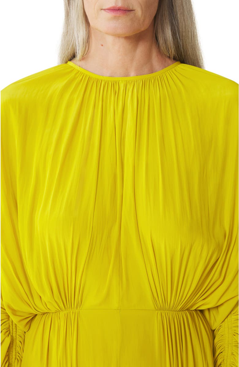 Lanvin Fitted Charmeuse Dress, Alternate, color, Yellow