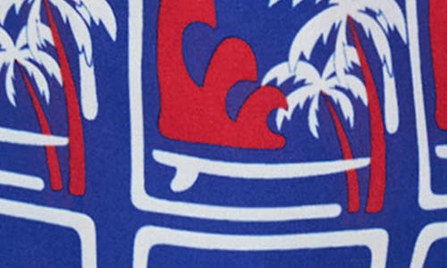 Tiny Tribe Kids' Tropical Waves Swim Trunks In Blue