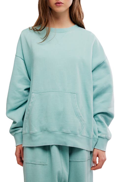 Intimately FP Slow It Down Oversize Cotton Blend Sweatshirt