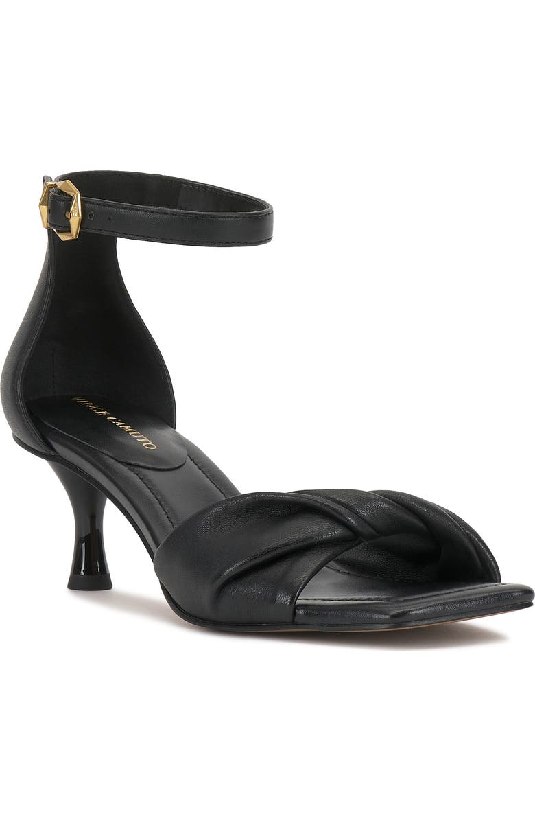 Vince Camuto Verenna Sandal, Main, color, Black Soft Nappa Silk
