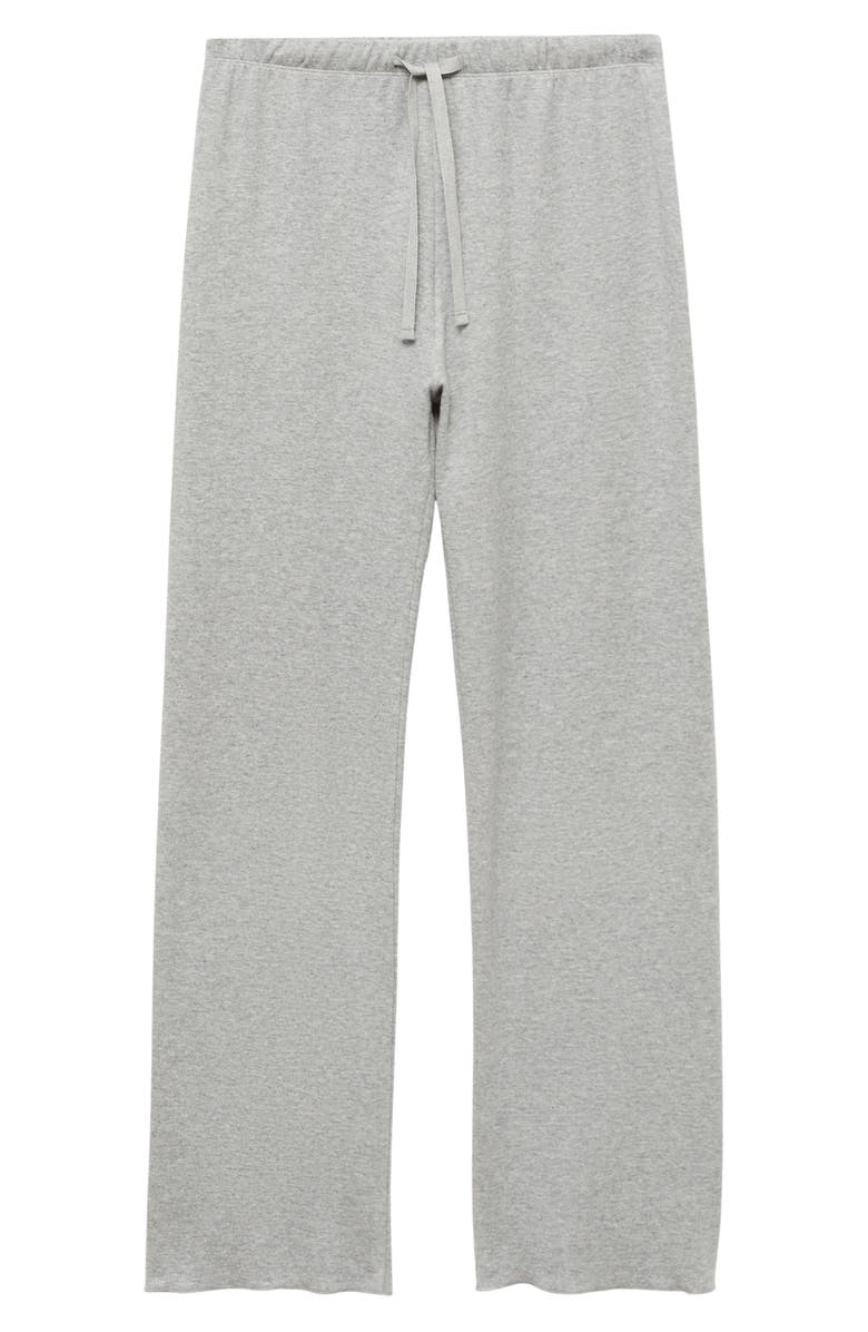 MANGO Double Face Cotton Blend Pajama Pants, Main, color,