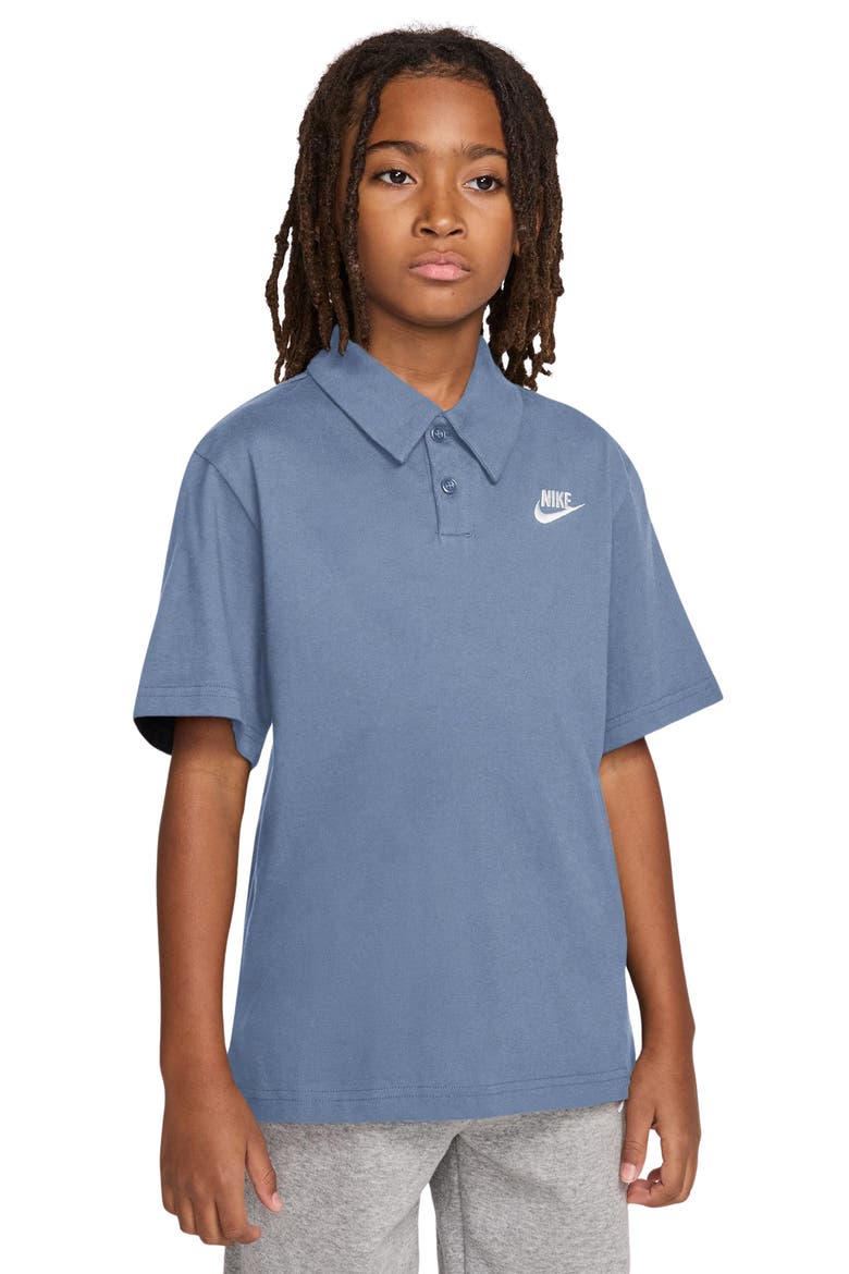 Kids' Sportswear Club Solid Cotton Polo, Main, color, WORK BLUE/ WHITE