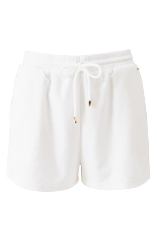Melissa Odabash Laura Cotton Blend Terry Cover-up Shorts In White